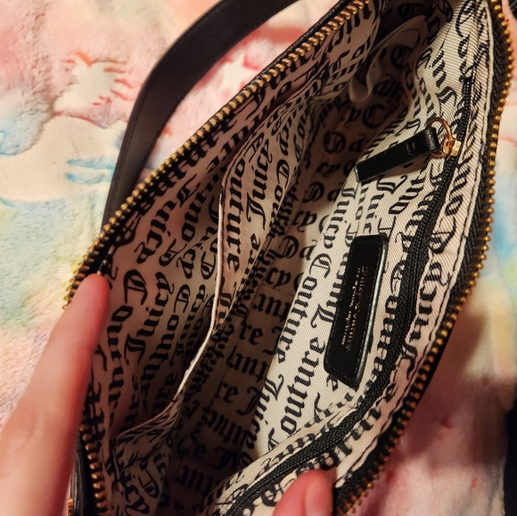 Juicy Couture Fashionista Black and Pink Logo Shoulder Bag - Picture 3 of 3